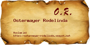 Ostermayer Rodelinda névjegykártya